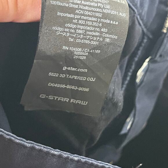 G-Star Raw Embroidered Elwood Tapered Slim Jean 32x31 - Picture 13 of 13